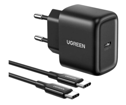 Ładowarka i akumulator UGREEN Ładowarka sieciowa USB-C 25W PD + kabel USB-C 2m 50581 6957303804108